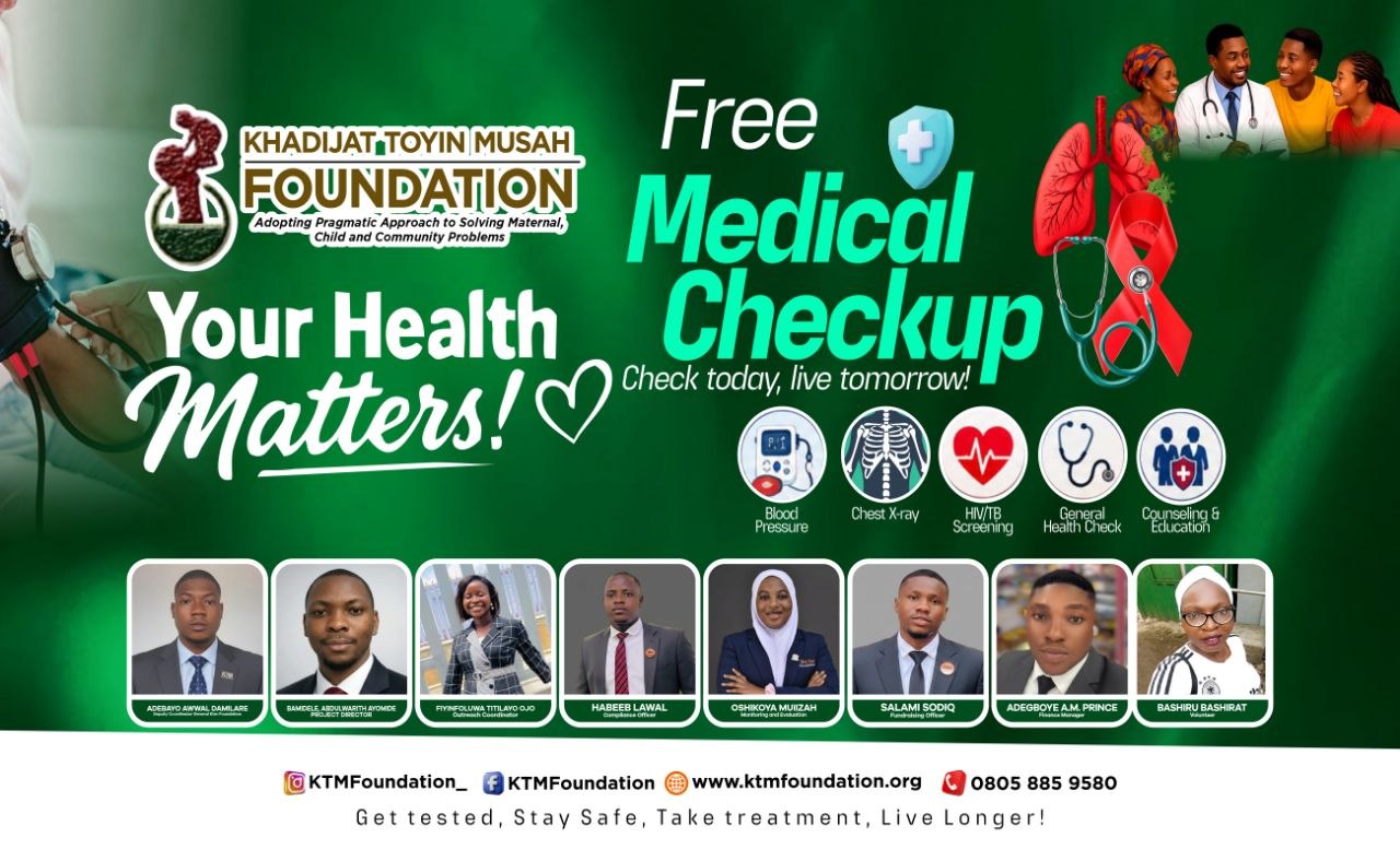 Community Outreach programs in Health Screening and Diseases Profiling between  Khadijat Toyin  Musah foundation in Collaboration with Centre for Health and Social Relief (CHSR). #1