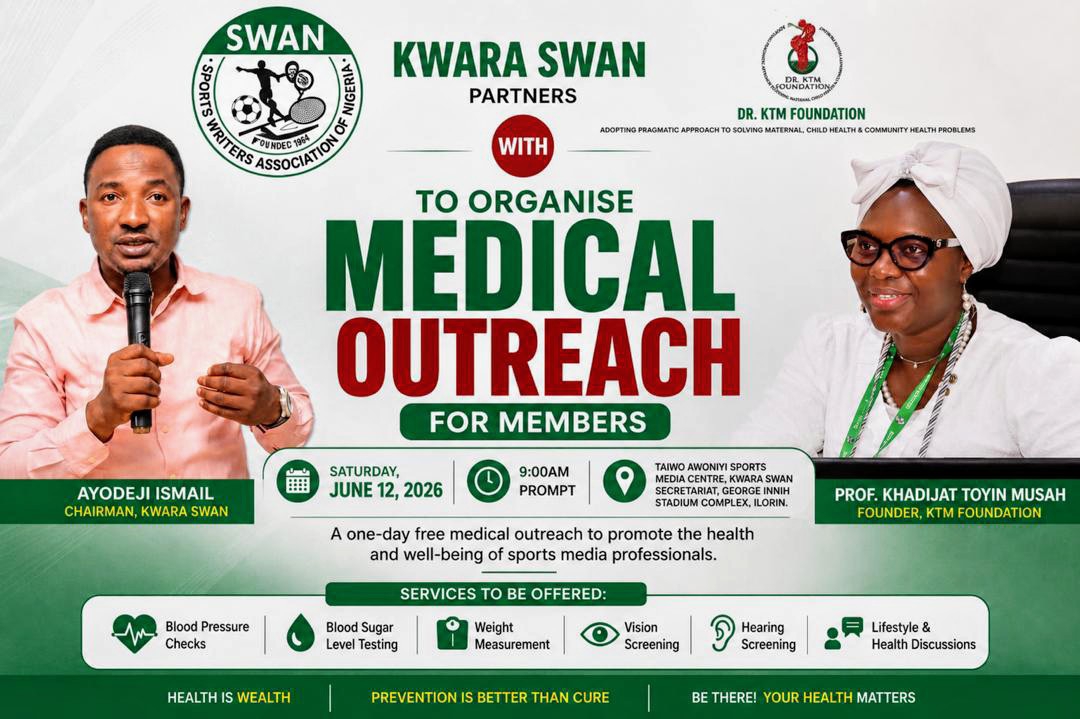 Kwara SWAN partners KTM foundation to deliver free medical outreach for members